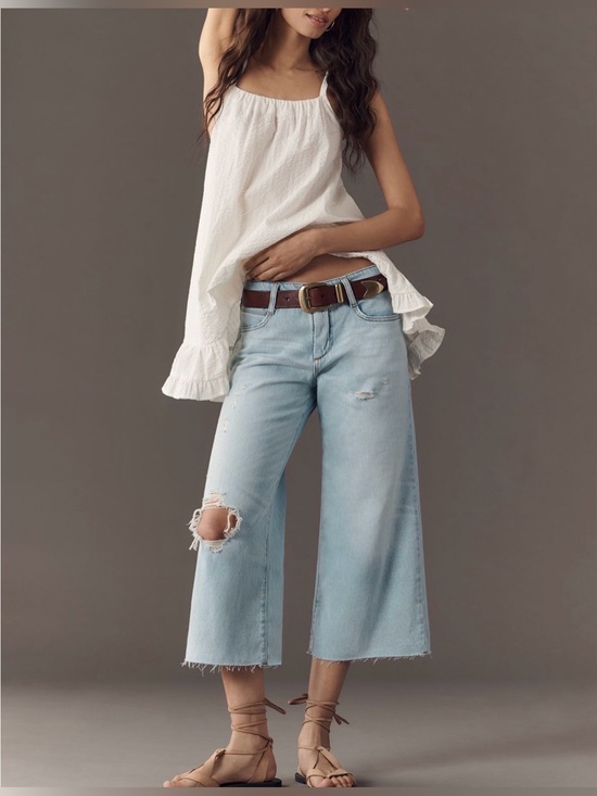 Anthropologie Denim - Anthropologie Pilcro Low Rise Wide Leg Distressed Jeans NWT!